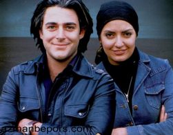 مهناز افشار و محمدرضا گلزار در عکسی تبلیغاتی برای فیلم آتش‌بس
