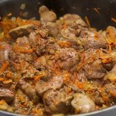 جگر مرغ با پیاز