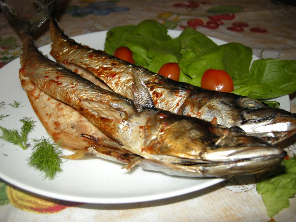 خوراک ماهی با سس تره فرنگی